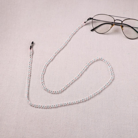 White - Handmade Beadwork Spectacle Lanyard/Chashma Dori 14