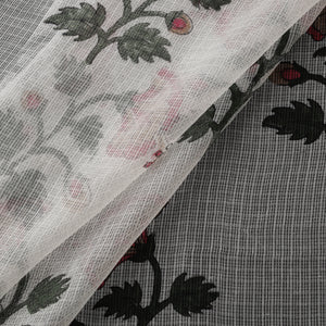 Sanganeri Hand Block Mughal Butta Print Kota Doria Cotton Fabric 17
