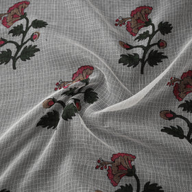 Sanganeri Hand Block Mughal Butta Print Kota Doria Cotton Fabric 17