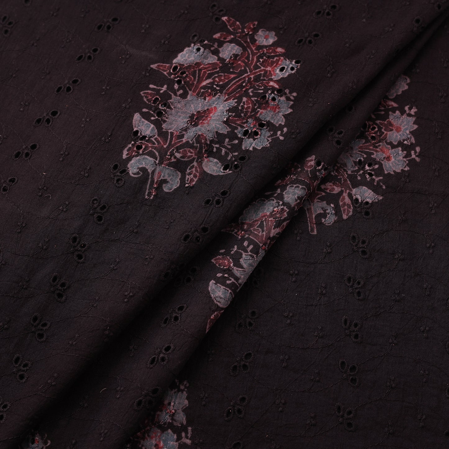 Kutch Hand Block Ajrakh Print Natural Dyed Cotton Hakoba Fabric 07