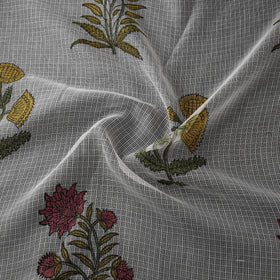 Sanganeri Hand Block Mughal Butta Print Kota Doria Cotton Fabric 18