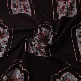Kutch Hand Block Ajrakh Print Natural Dyed Cotton Hakoba Fabric 08