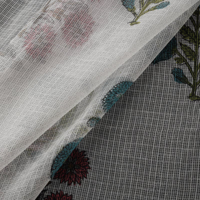 Sanganeri Hand Block Mughal Butta Print Kota Doria Cotton Fabric 20