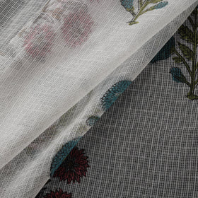Sanganeri Hand Block Mughal Butta Print Kota Doria Cotton Fabric 20