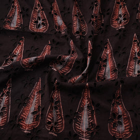 Kutch Hand Block Ajrakh Print Natural Dyed Cotton Hakoba Fabric 09