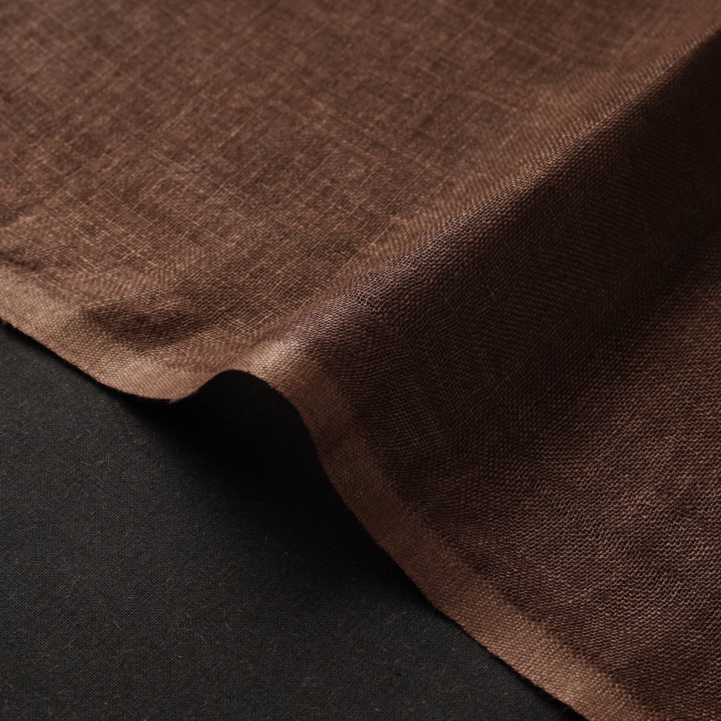 Brown - handloom linen bhagalpuri fabric 07 - handcrafted