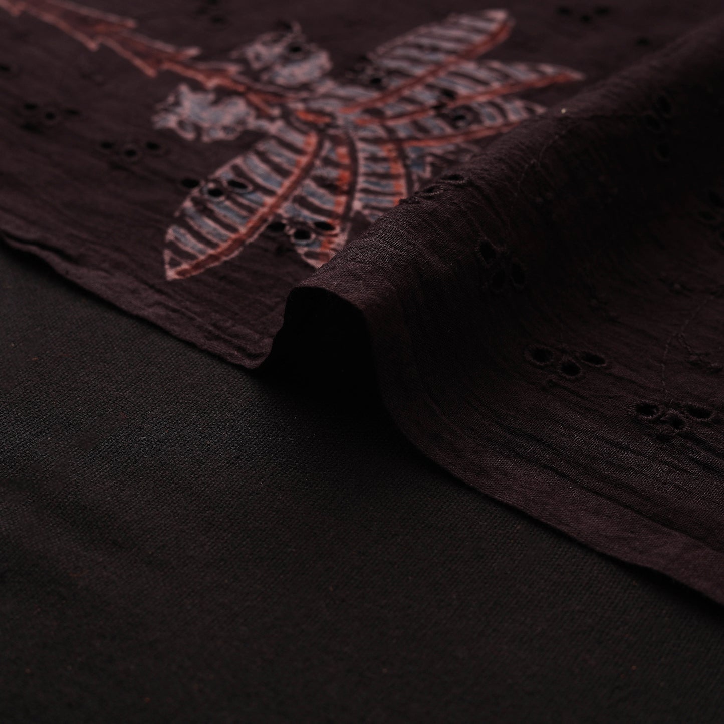Kutch Hand Block Ajrakh Print Natural Dyed Cotton Hakoba Fabric 10