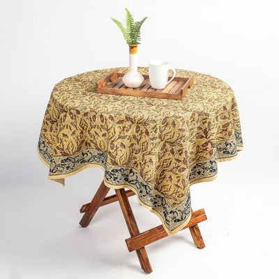 kalamkari block printed table cover