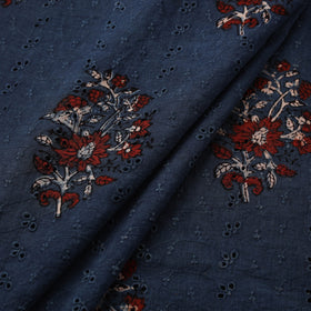 Kutch Hand Block Ajrakh Print Natural Dyed Cotton Hakoba Fabric 14