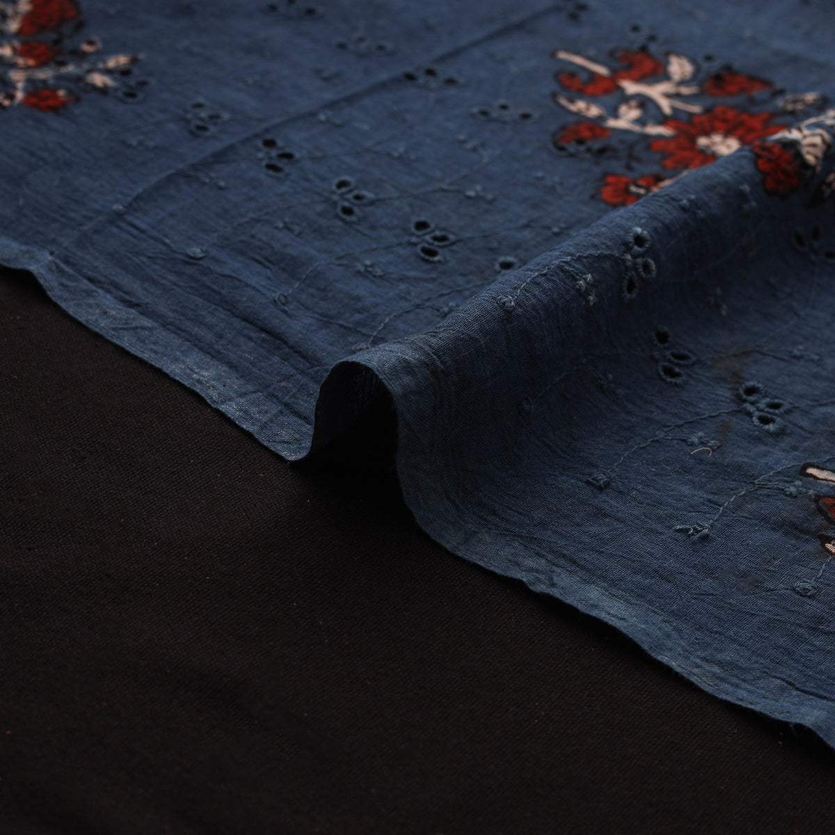 Kutch Hand Block Ajrakh Print Natural Dyed Cotton Hakoba Fabric 14