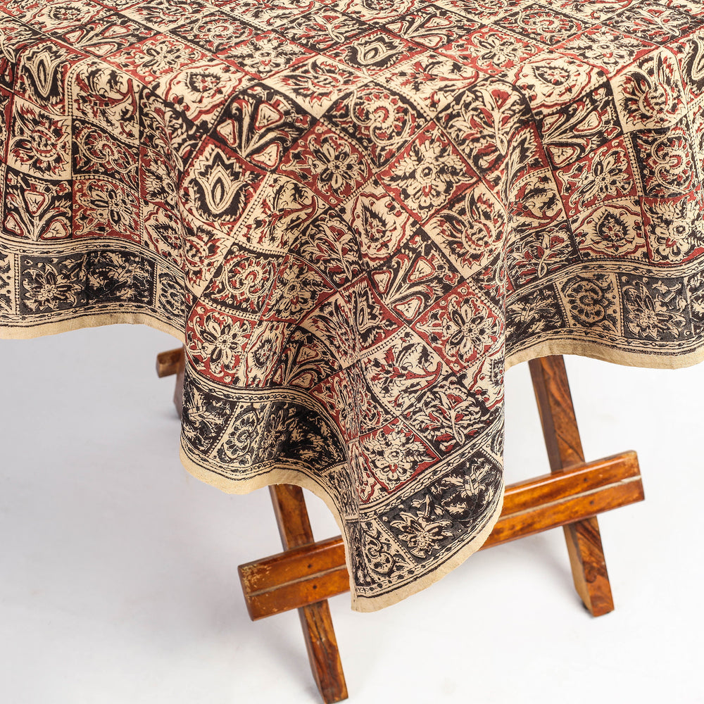 kalamkari block printed table cover