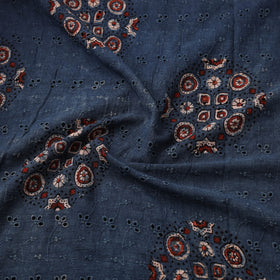 Kutch Hand Block Ajrakh Print Natural Dyed Cotton Hakoba Fabric 15