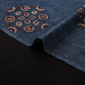 Kutch Hand Block Ajrakh Print Natural Dyed Cotton Hakoba Fabric 15
