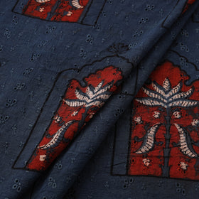 Kutch Hand Block Ajrakh Print Natural Dyed Cotton Hakoba Fabric 16