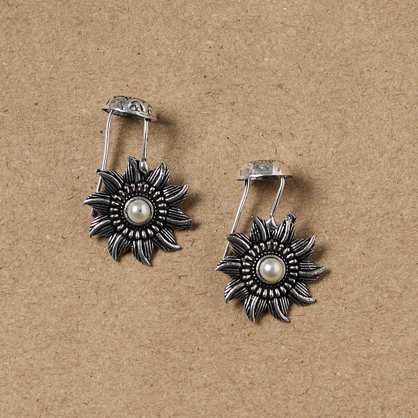 German Silver Plated Ear-Cuff Bugatti / Bugadi Earrings 03