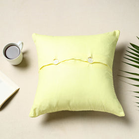 Buy Yellow Applique Cushion Cover Online at iTokri.com