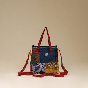Multicolor - Handmade Quilted Patchwork Sling Bag 01