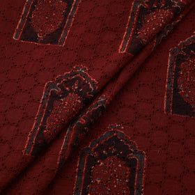 Kutch Hand Block Ajrakh Print Natural Dyed Cotton Hakoba Fabric 29
