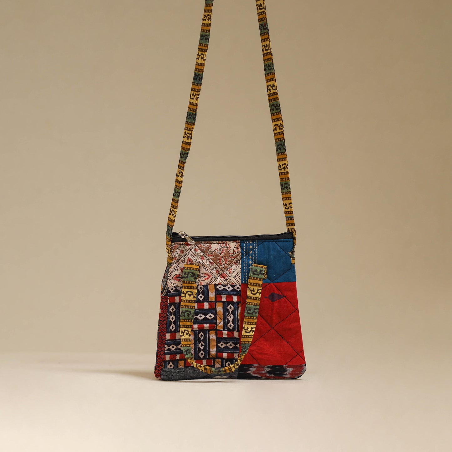 Handmade Quilted Patchwork Sling Bag 04