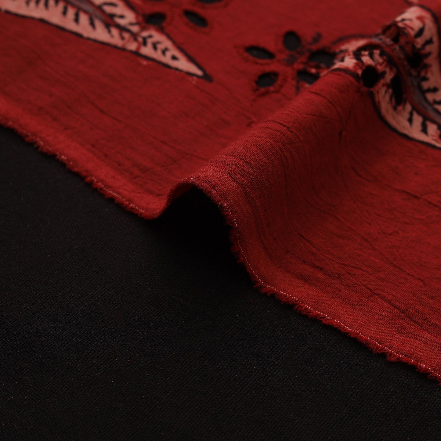 Kutch Hand Block Ajrakh Print Natural Dyed Cotton Hakoba Fabric 30