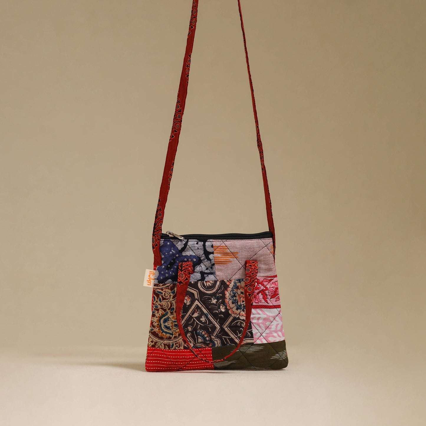 Handmade Quilted Patchwork Sling Bag 07
