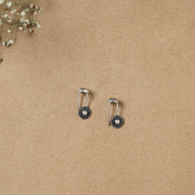 German Silver Plated Ear-Cuff Bugatti / Bugadi Earrings 13