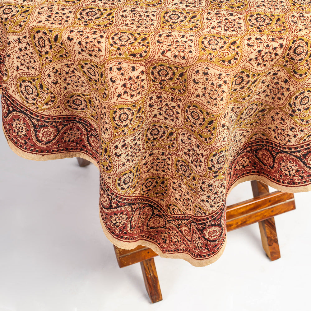 kalamkari block printed table cover