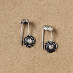 Grey - German Silver Plated Ear-Cuff Bugatti / Bugadi Earrings 14