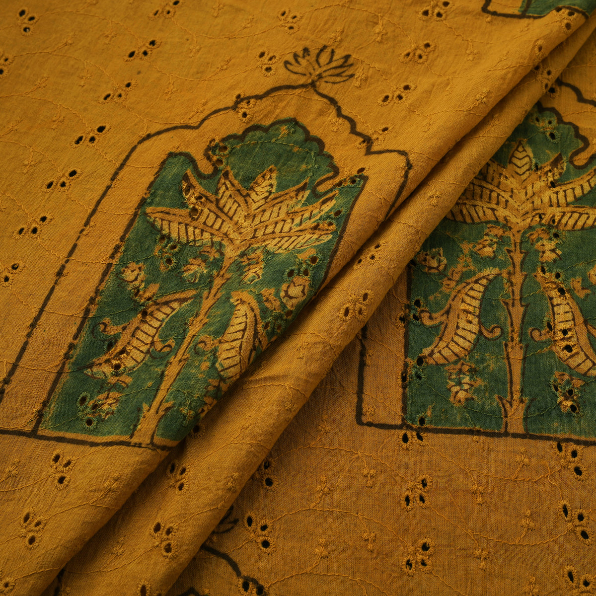 Kutch Hand Block Ajrakh Print Natural Dyed Cotton Hakoba Fabric 26