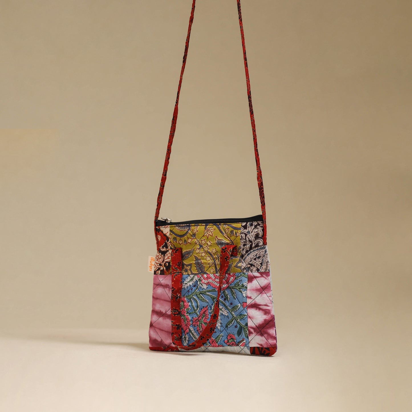 Handmade Quilted Patchwork Sling Bag 09