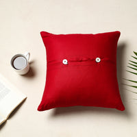 Red - Quilted Applique Cushion Cover (16 x 16 in) 11