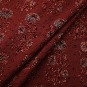 Kutch Hand Block Ajrakh Print Natural Dyed Cotton Hakoba Fabric 17