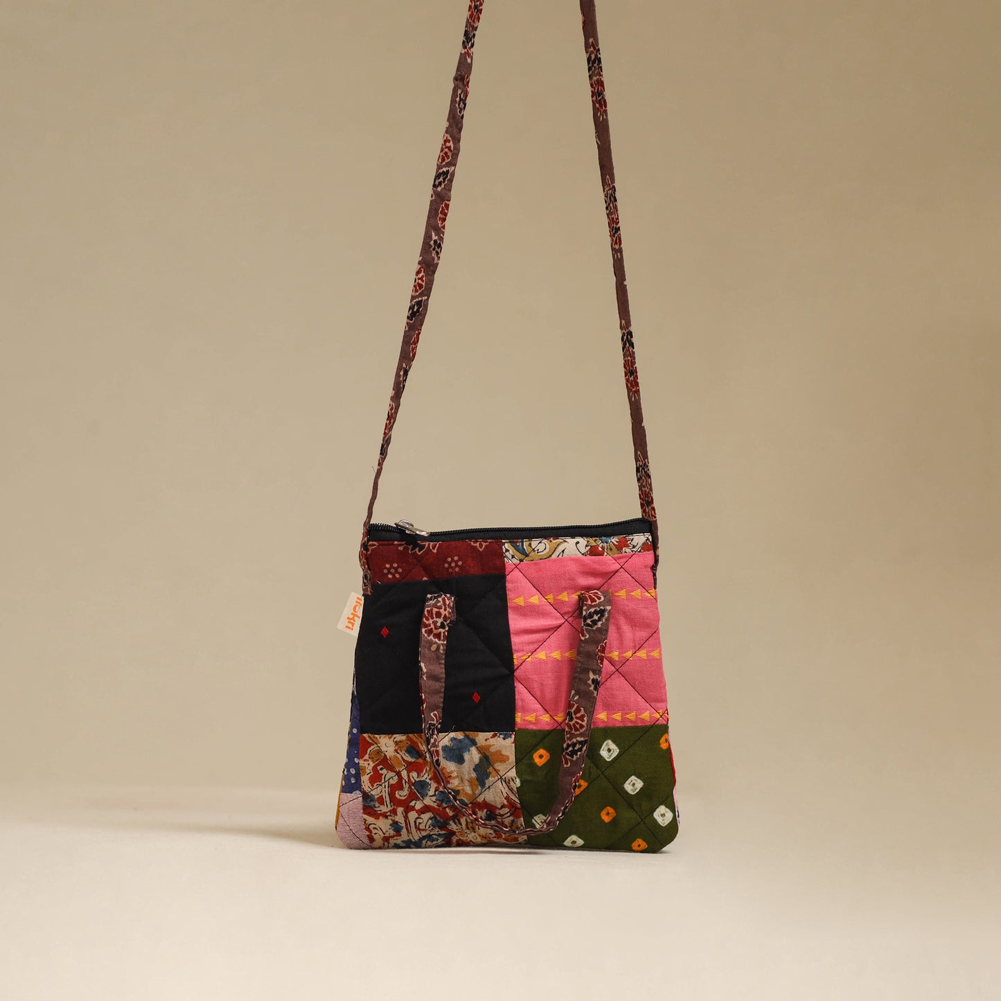 Handmade Quilted Patchwork Sling Bag 12