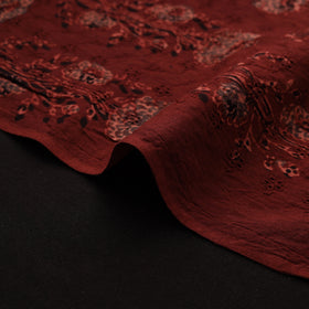 Kutch Hand Block Ajrakh Print Natural Dyed Cotton Hakoba Fabric 17