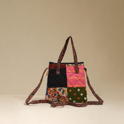 Handmade Quilted Patchwork Sling Bag 12