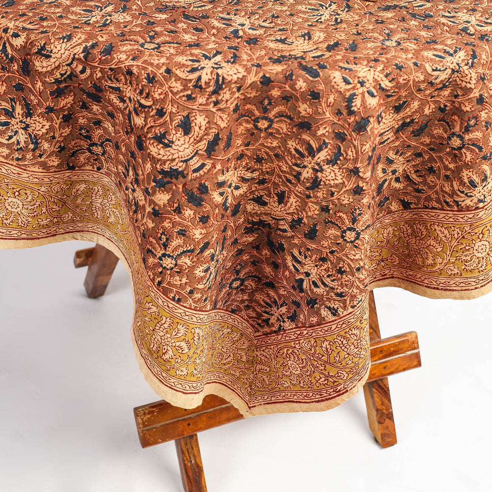 kalamkari block printed table cover