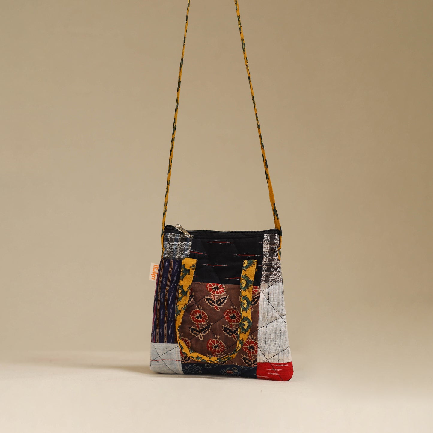 Handmade Quilted Patchwork Sling Bag 13