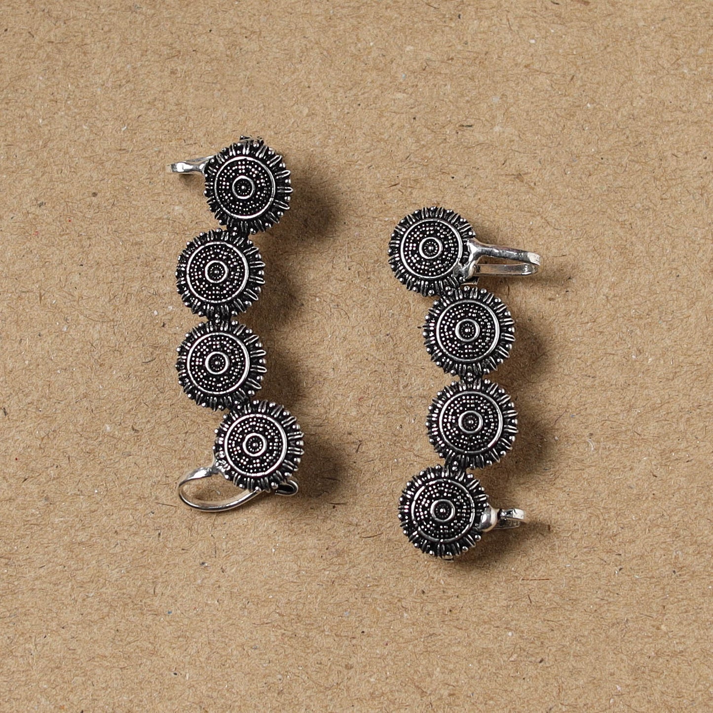 German Silver Plated Ear-Cuff Bugatti / Bugadi Earrings 22