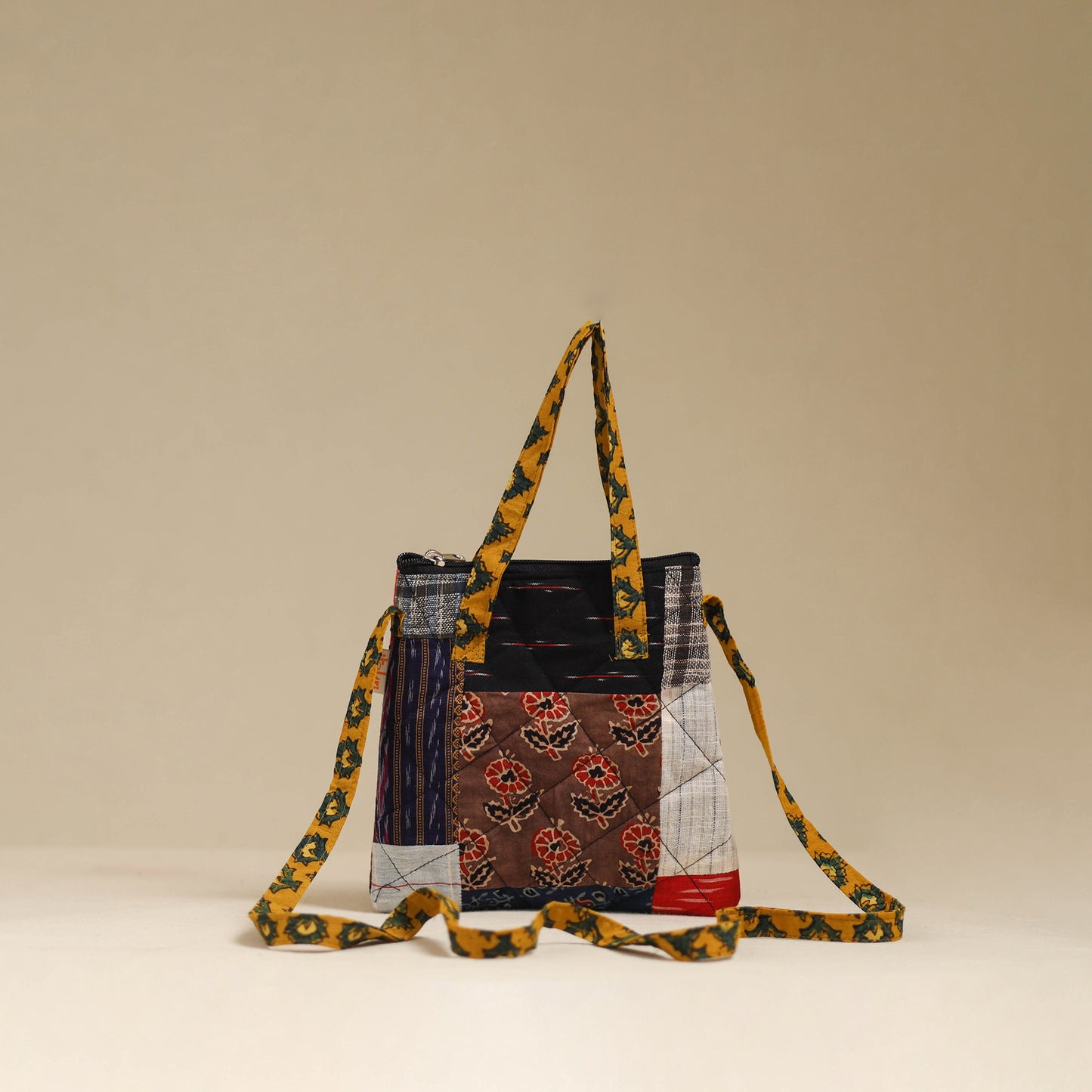 Handmade Quilted Patchwork Sling Bag 13