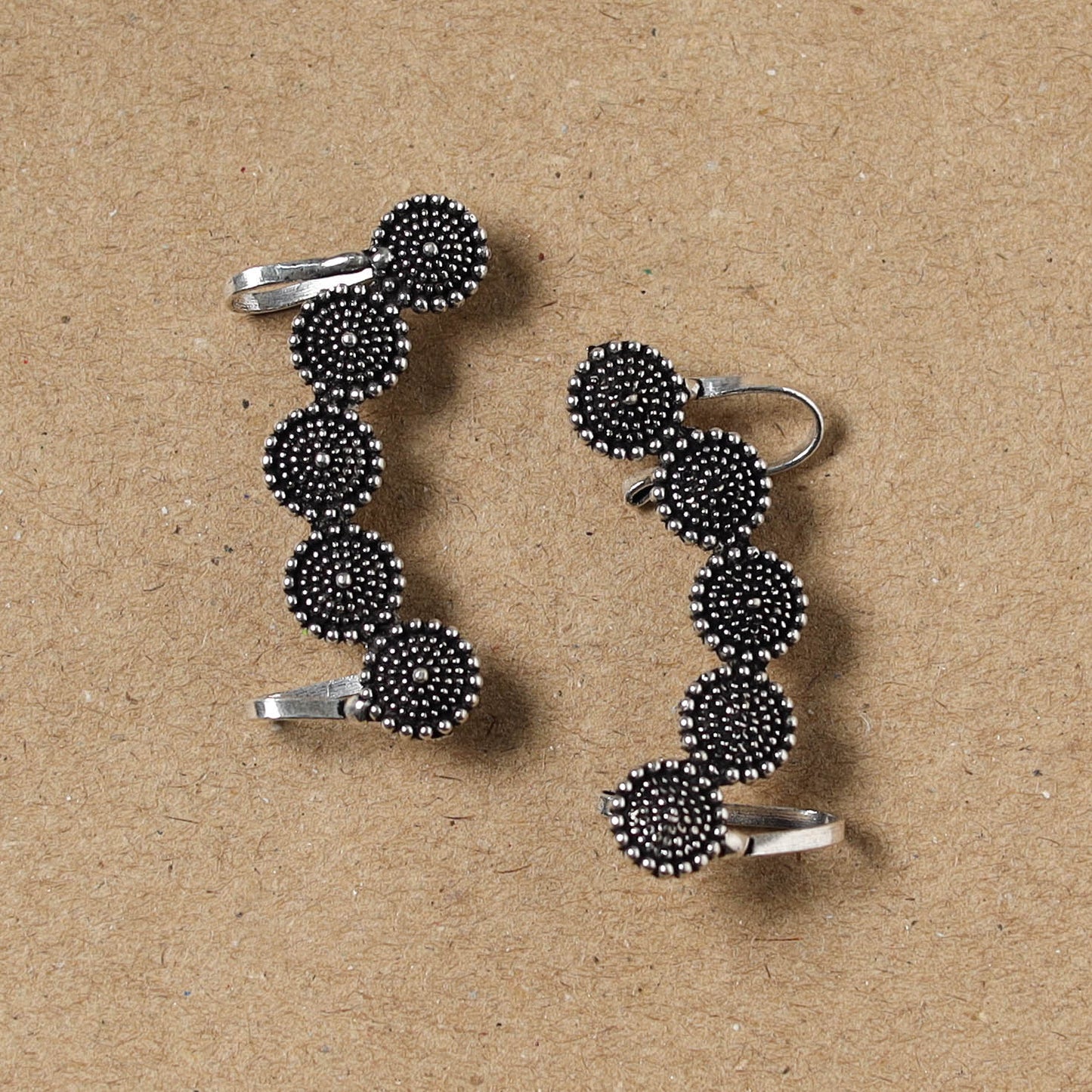 German Silver Plated Ear-Cuff Bugatti / Bugadi Earrings 23