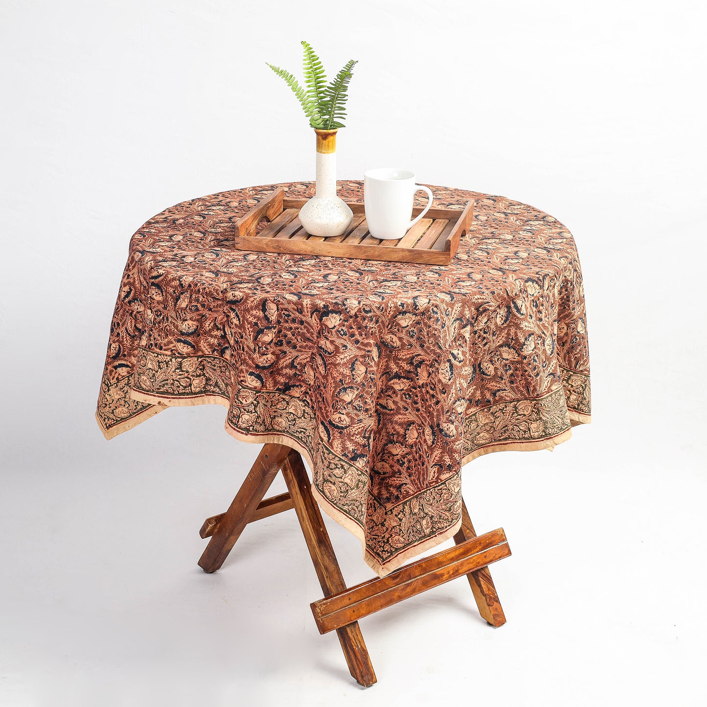 kalamkari block printed table cover