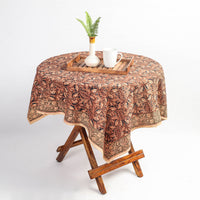 kalamkari block printed table cover