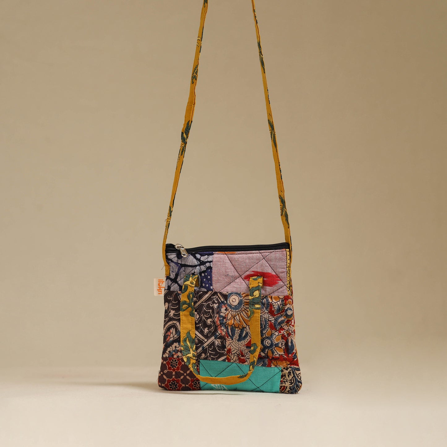 Handmade Quilted Patchwork Sling Bag 15