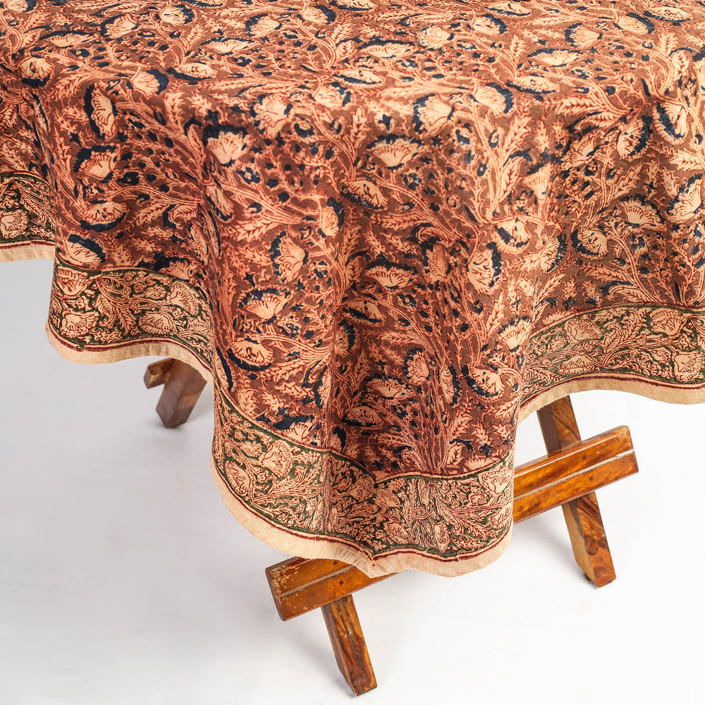 kalamkari block printed table cover