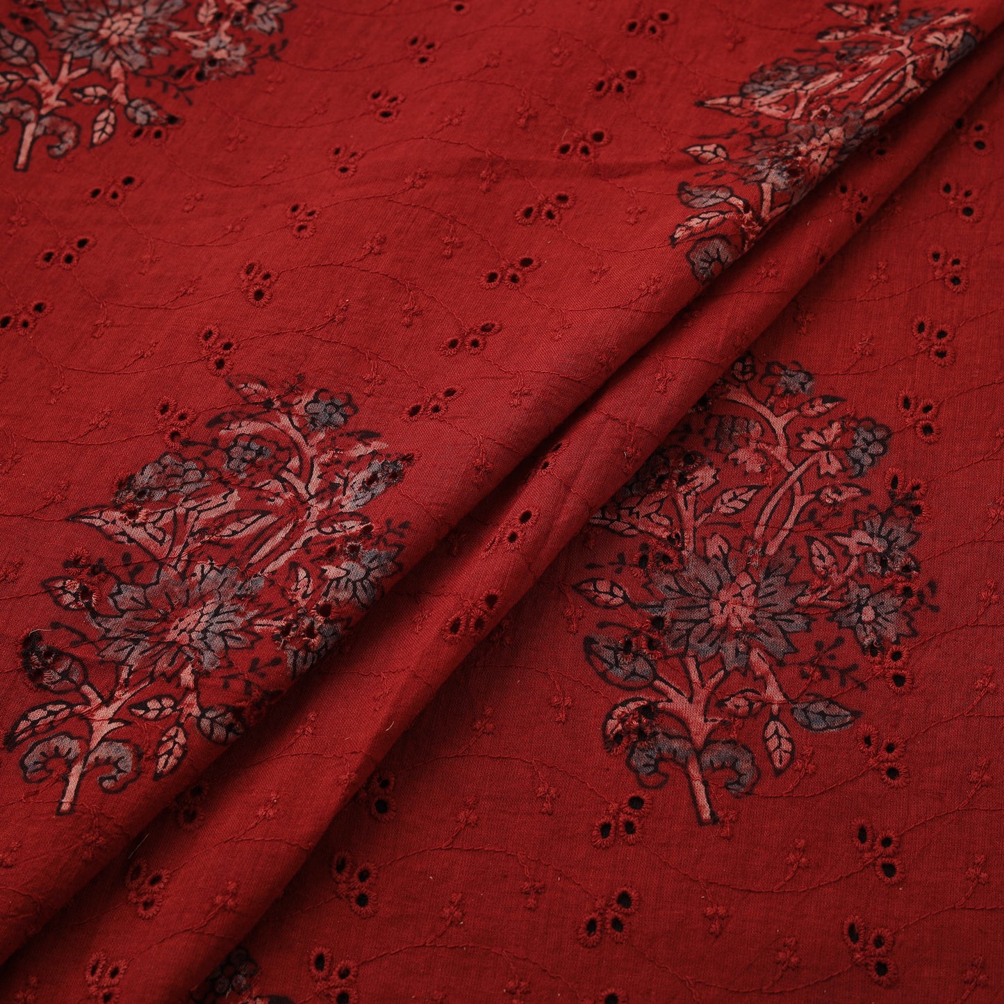 Kutch Hand Block Ajrakh Print Natural Dyed Cotton Hakoba Fabric 21