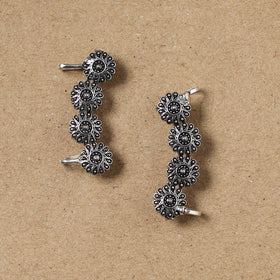 German Silver Plated Ear-Cuff Bugatti / Bugadi Earrings 24