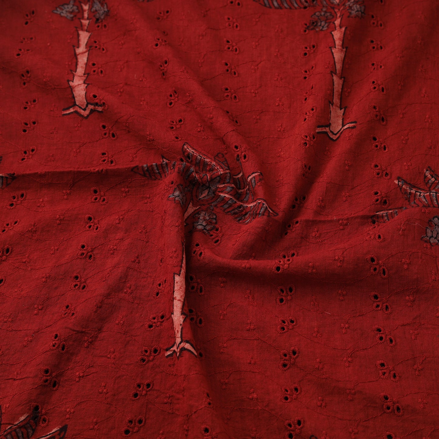 Kutch Hand Block Ajrakh Print Natural Dyed Cotton Hakoba Fabric 22
