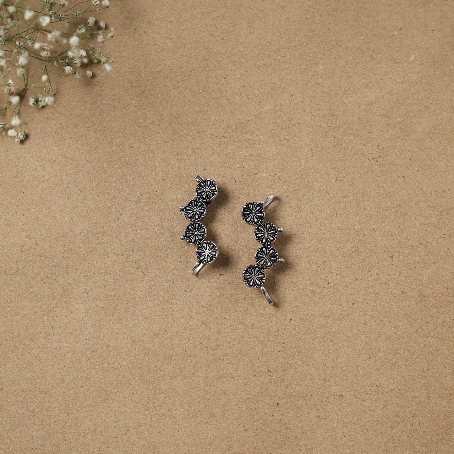 German Silver Plated Ear-Cuff Bugatti / Bugadi Earrings 26