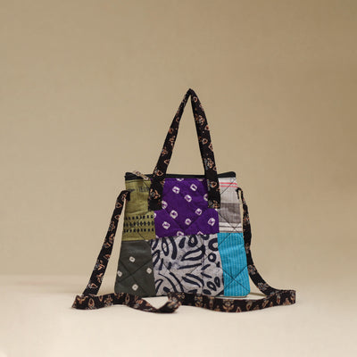 Handmade Quilted Patchwork Sling Bag 17