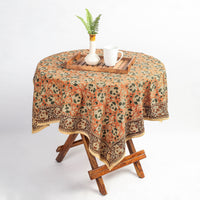 Original Pedana Kalamkari Block Printed Cotton Table Cover (45 x 45 in)